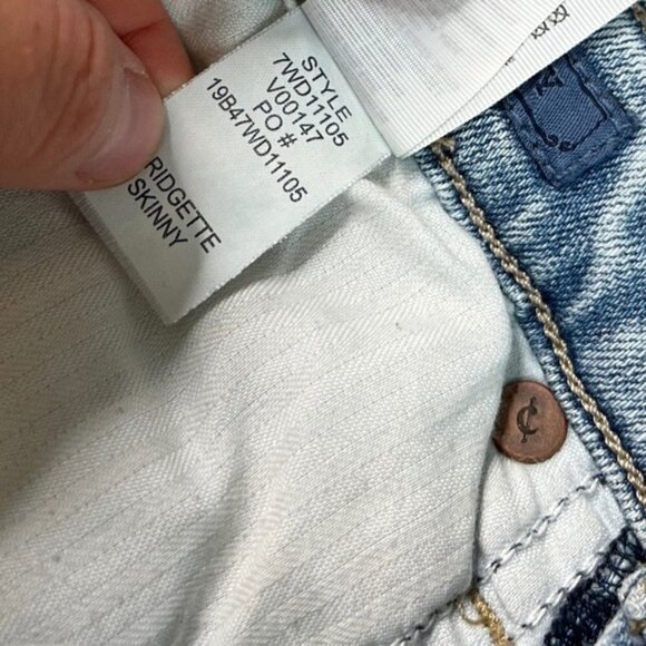 Lucky Brand High Rise Bridgette Distressed Skinny Jeans Size 24 Ankle Cheville - Picture 9 of 11